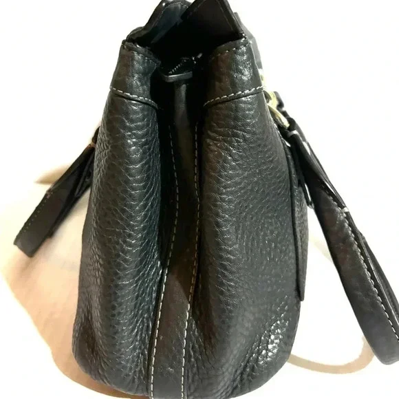 Coach vintage black pebbled leather satchel handbag - Picture 4 of 9